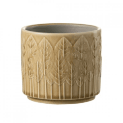 J-Line Blumentopf, Blatt, beige, 12 cm