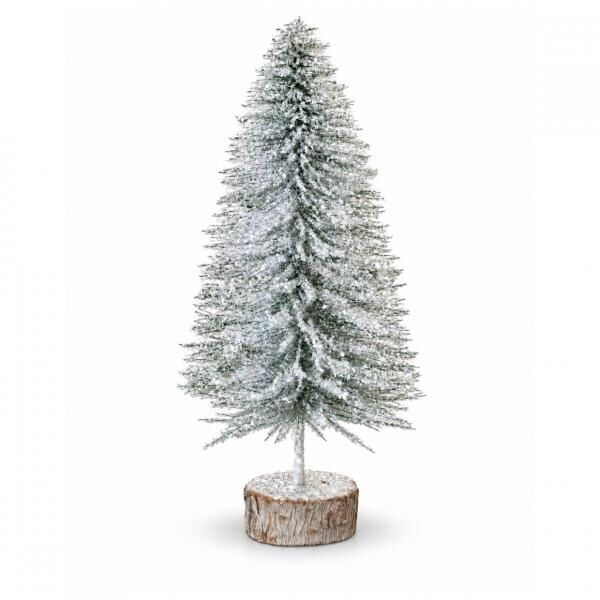 J-Line Weihnachtsbaum, glitzernd, grün/silberfarben, 38 cm