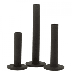 J-Line Kerzenhalter, schwarz, 21,5 cm, 3er-Set