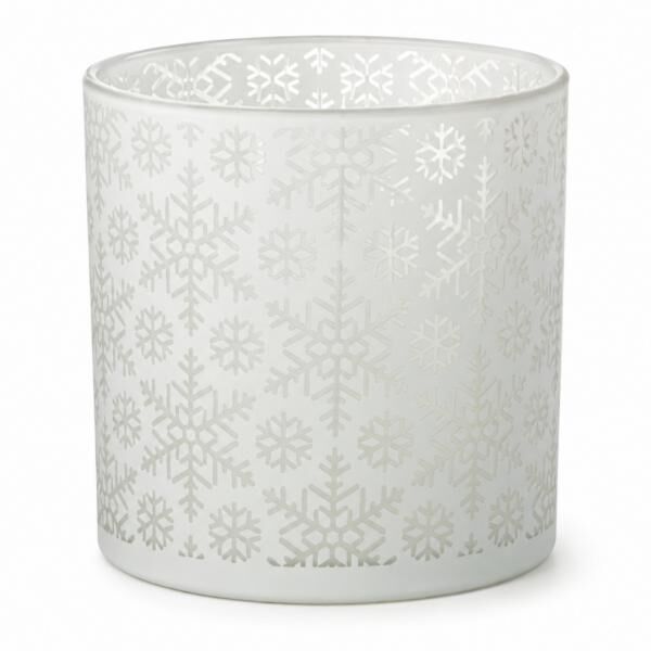 J-Line Windlicht „Snow“ weiß, 15 cm