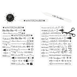 Kerzentattoos Weihnachten, 2er Set 