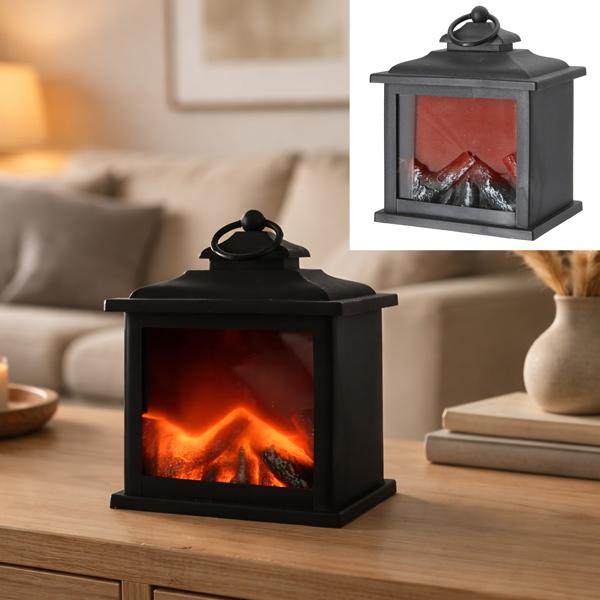 LED Kamin Laterne, ca. 12x13x9cm