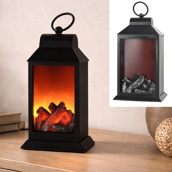 LED Kamin Laterne, ca. 15x27x12cm