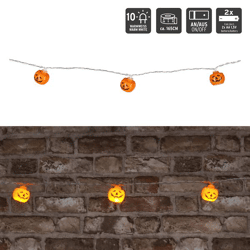 LED Lichterkette Kürbis, 165cm
