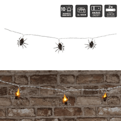 LED Lichterkette Spinnen, 165cm