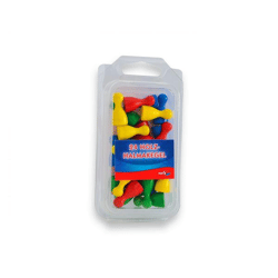 Noris - 24 bunte Halmakegel aus Holz