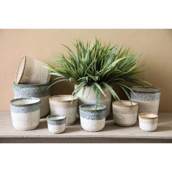 PTMD Verlyn L Flower Pot, Teal, 14 cm