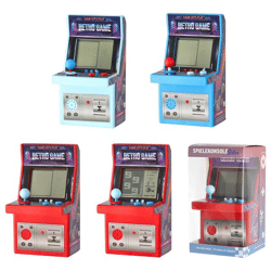 Retro Spielekonsole in Showbox, 3/s, ca.16cmH