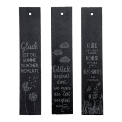 Hanging slate board Glück, 3/s, approx. 6x30cmH