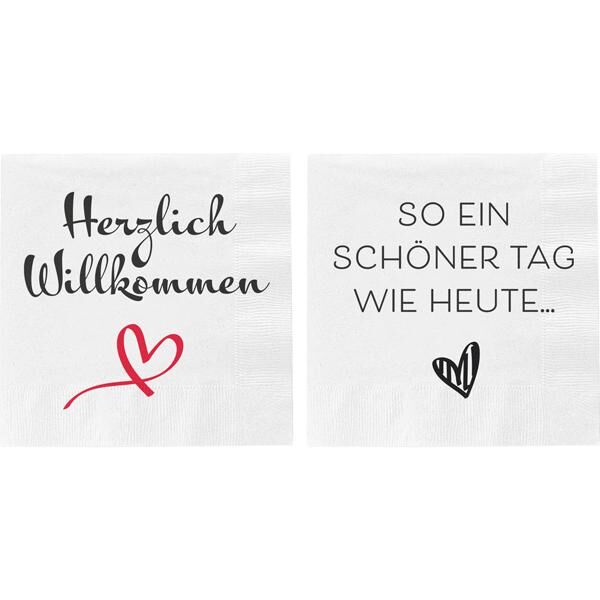 Servietten, Spr&uuml;che3, 20er Pack, 2/s