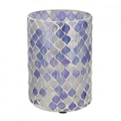 Tealight holder Mosaic L purple 15 cm