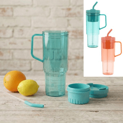Colorful Plastic Drinking Cup, 2-pack, 1200 ml