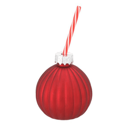 Trinkglas, Christbaumkugel, rot, ca. 400ml