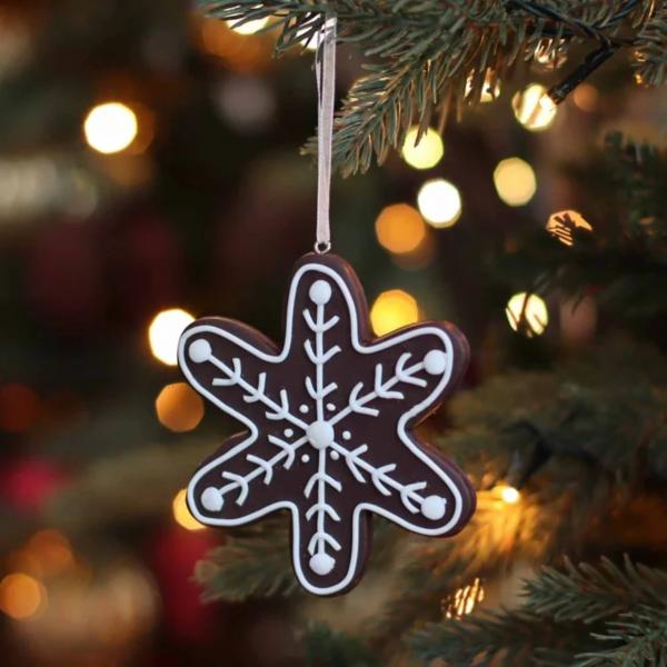 Weihnachts-Anhänger Schneeflocke Candy 10 cm
