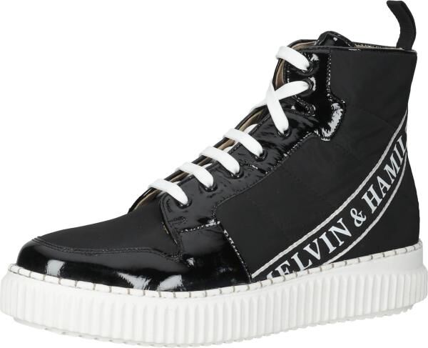 Modische Melvin & Hamilton Sneaker Schn&uuml;rschuhe f&uuml;r Damen Nuri 14 119587 Baby Soft Patent Schwarz