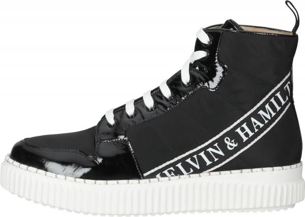 Modische Melvin & Hamilton Sneaker Schn&uuml;rschuhe f&uuml;r Damen Nuri 14 119587 Baby Soft Patent Schwarz