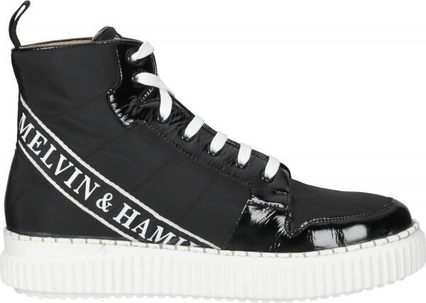 Modische Melvin & Hamilton Sneaker Schn&uuml;rschuhe f&uuml;r Damen Nuri 14 119587 Baby Soft Patent Schwarz