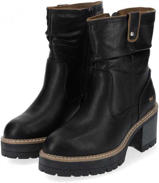 Modische MUSTANG Stiefelette Stiefelette f&uuml;r Damen 1473-601-9 Schwarz
