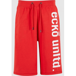sommerliche Ecko Unltd. Herren Shorts Kordelzug Taschen 360 g/m² mit Baumwolle Rot