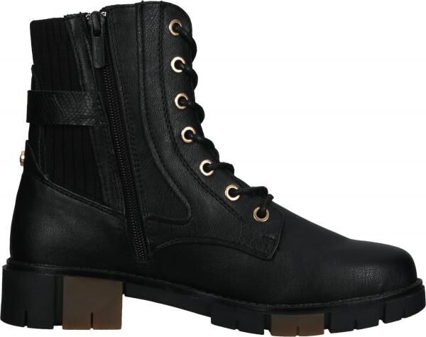 Sportliche MUSTANG Stiefelette Schn&uuml;rschuhe f&uuml;r Damen 1443-502-9 Schwarz