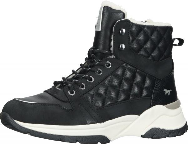 Trendige MUSTANG Stiefelette Schn&uuml;rschuhe f&uuml;r Damen 1438-603-9 Schwarz