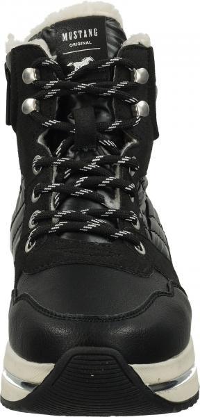 Trendige MUSTANG Stiefelette Schn&uuml;rschuhe f&uuml;r Damen 1480-602-9 Schwarz