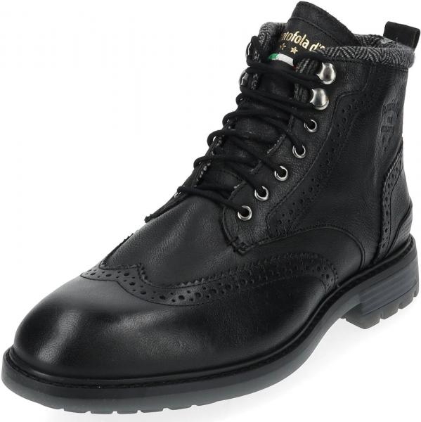 Trendige Pantofola d&acute;Oro Stiefelette Schn&uuml;rschuhe f&uuml;r Herren 10233052.11A Schwarz