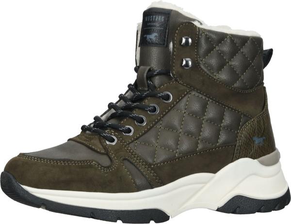 Vielseitige MUSTANG Stiefelette Schn&uuml;rschuhe f&uuml;r Damen 1438-603-770 Gr&uuml;n