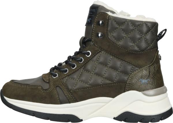 Vielseitige MUSTANG Stiefelette Schn&uuml;rschuhe f&uuml;r Damen 1438-603-770 Gr&uuml;n