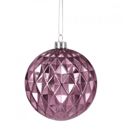 Wilko Weihnachtskugel Facettiert lila 10 cm