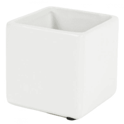 D&M bloempot vierkant Basic mat wit 14 cm