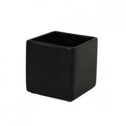 D&M Blumentopf, quadratisch, Basic, mattschwarz, 7 cm