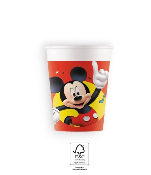 Disney Mickey Mouse - 8 Pappbecher - 200 ml