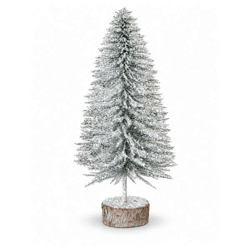 J-Line Weihnachtsbaum, glitzernd, grün/silberfarben, 38 cm