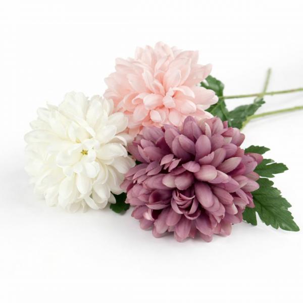 Kunstblume Chrysantheme 69 cm, 4er-Set in verschiedenen Farben