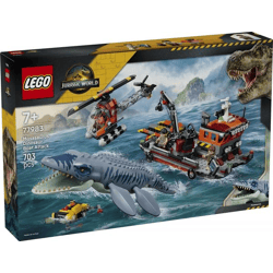 LEGO® 77983 Jurassic World™ - Mosasaurier-Angriff auf das Boot (703 Teile)