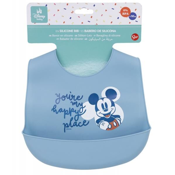 Mickey Mouse Full of Smiles - Silicone bib - 30 cm