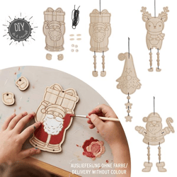 Bastelset DIY, 3D XMAS, 4/s, ca.15cmH