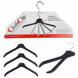 Cloth Clip Foldable Clothes Hangers, Set of 3