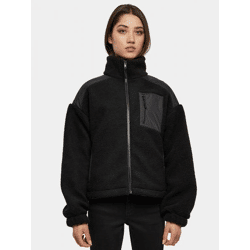 funktionale Urban Classics Damen Jacke Fleece 330 g/m² Schwarz