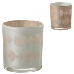 J-line Half-Moon Tealight Holder, 8 cm, 2-Pack, Assorted