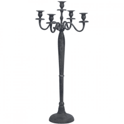 Kerzenleuchter Classic Aluminium Antik-Look 78 cm