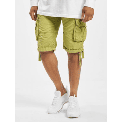 Casual Alpha Industries Men's Shorts with Zipper Pockets in Beige Cotton