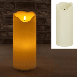 LED Blockkerze, Tinos, OUTDOOR, M, ca. 13x30cmH