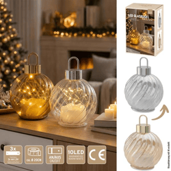 LED Weihnachtskugel, rotierend, 2/s, ca. 20cmH