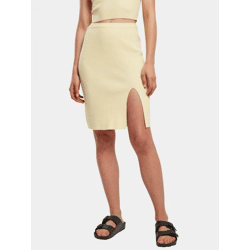 leichtes Urban Classics Damen Kleid 12 g/m² Pastell-Gelb