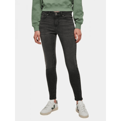 Modern Urban Classics Women's Skinny-Fit Stretch Jeans with Zipper, Black