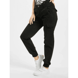 moderne URBAN CLASSICS Damen Jeans Stretch Reißverschluss Taschen mit Baumwolle Schwarz