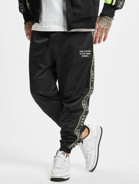 moderne vsct Herren Jeans Kordelzug Rei&szlig;verschluss Schwarz