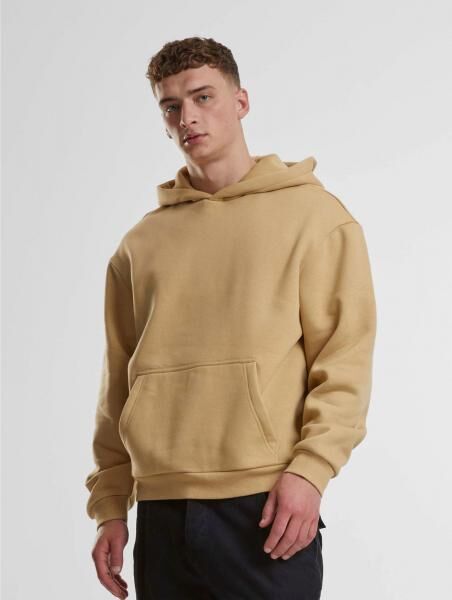 moderner URBAN CLASSICS Herren Hoodie Kapuze 330 g/m&sup2; mit Baumwolle Beige